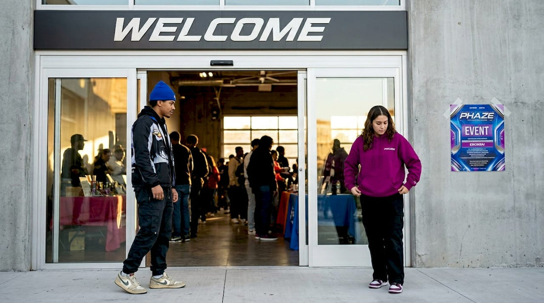 Streetwear fans at event entrance