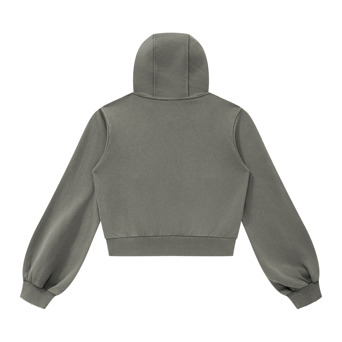 Vintage Wash Dark Gray Full Zip Hoodie