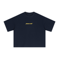 Phaze Wrld Yellow Moon Boxy Tee – Navy