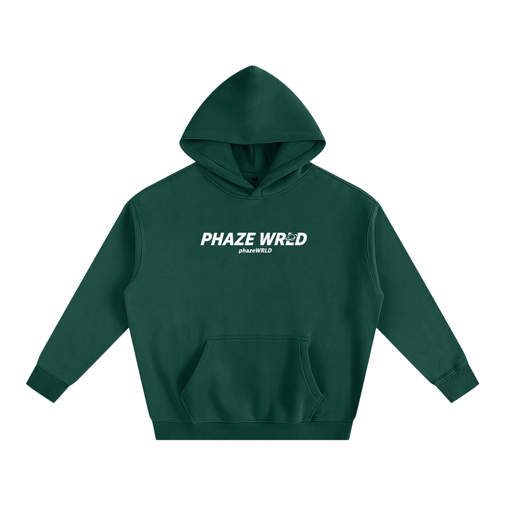 Phaze Wrld Oversize Curved Hoodie Eden Green