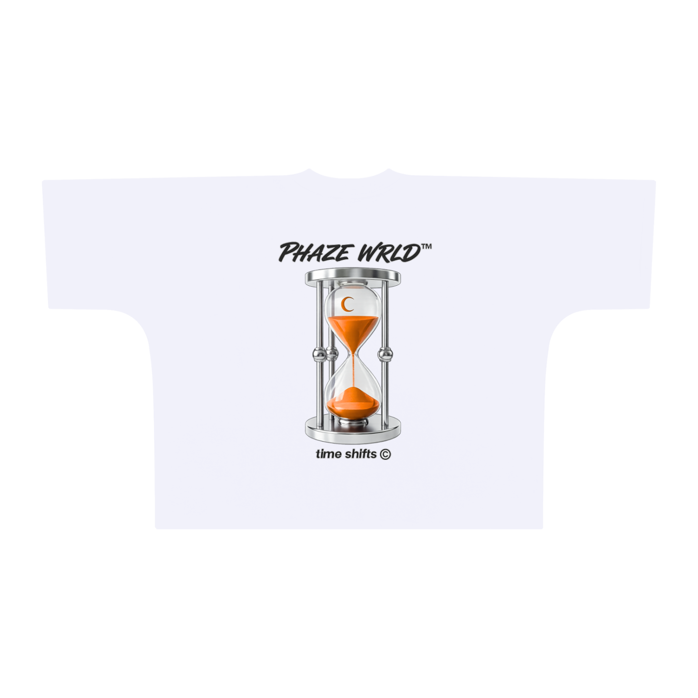 Phaze Wrld Orange Hourglass Oversized Boxy Tee