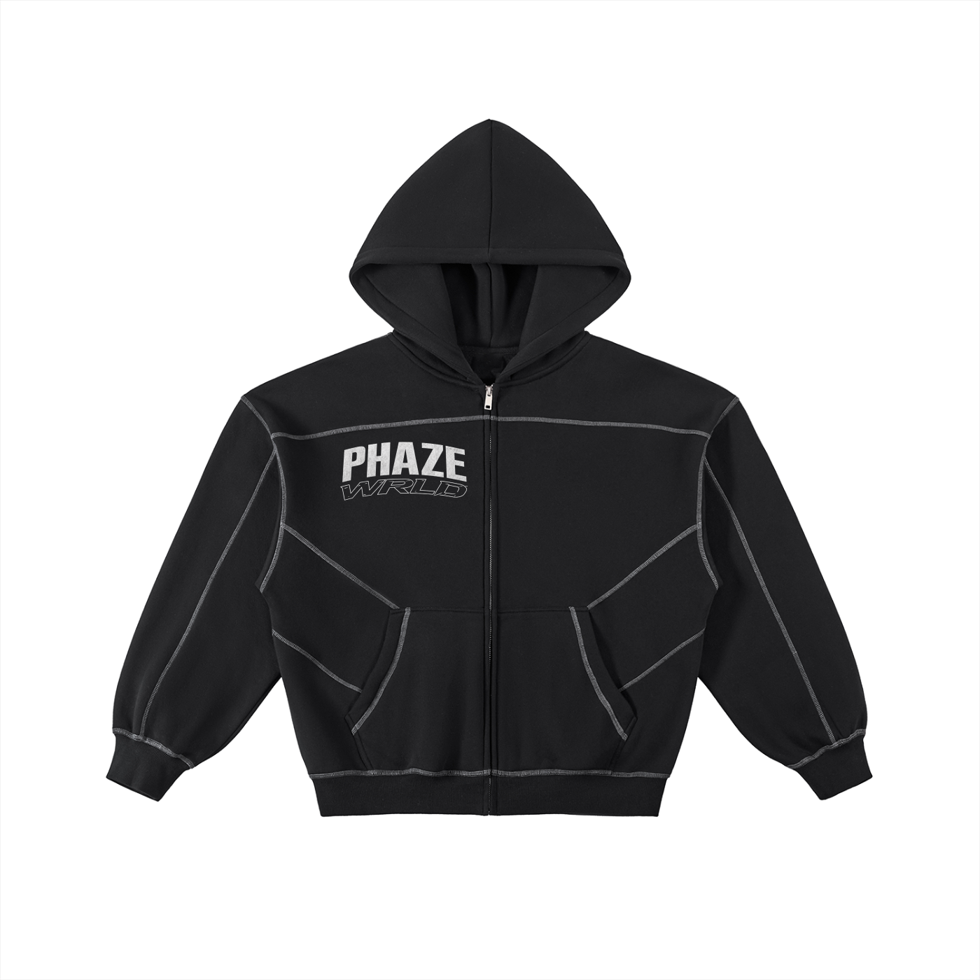 PHAZE WRLD Beyond Limits Zip Black Hoodie