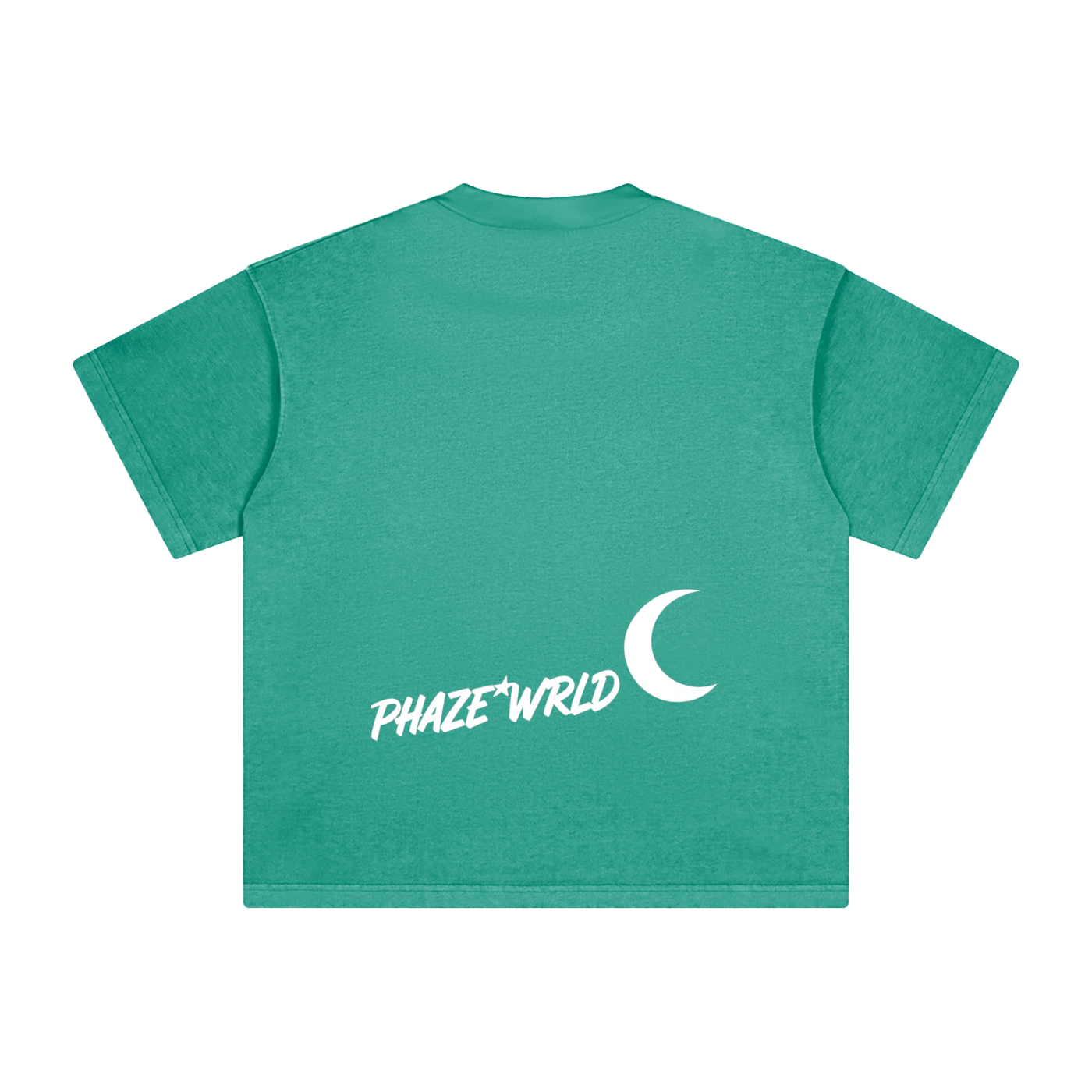 Phaze Wrld Heavyweight Vintage Washed Lunar Tee – Green