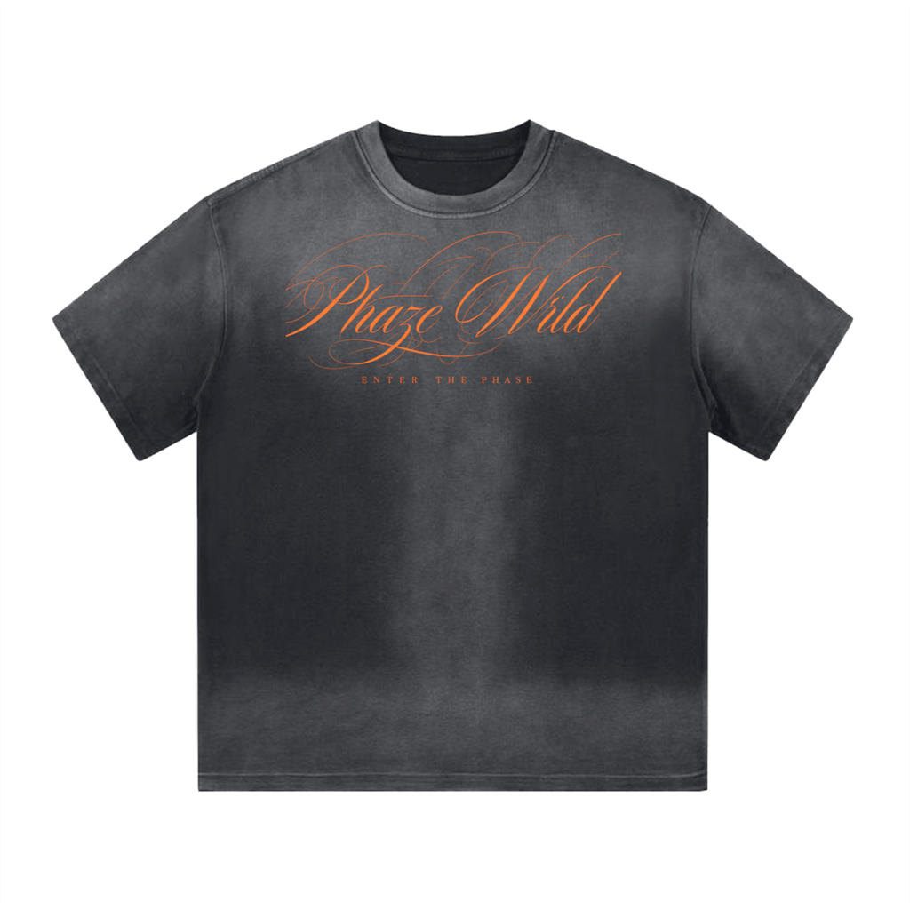 “I” Shape Gradient Washed T-Shirt