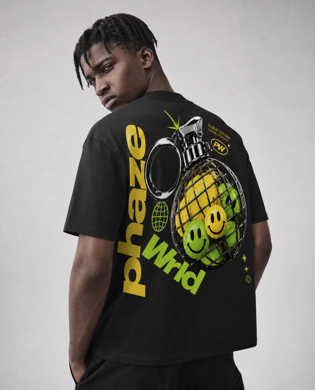 Danger Vibe Smiley Graphic T-Shirt