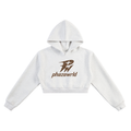 Phaze Wrld Leopard Strike Cropped Hoodie - White