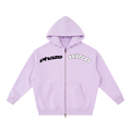 Essential Oversized Zip Boxy Hoodie - Purple