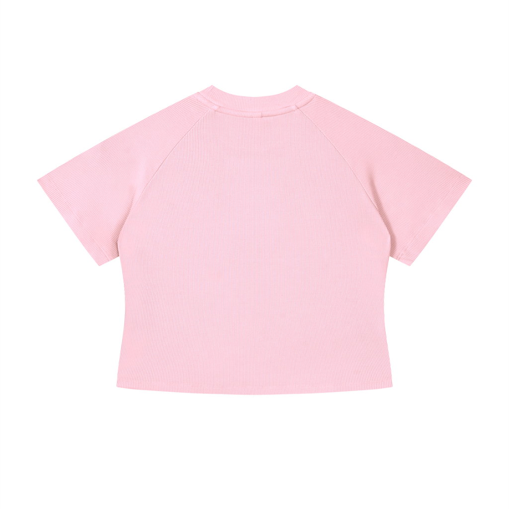 Phaze Wrld Mineral Wash Crop T-Shirt - Pink