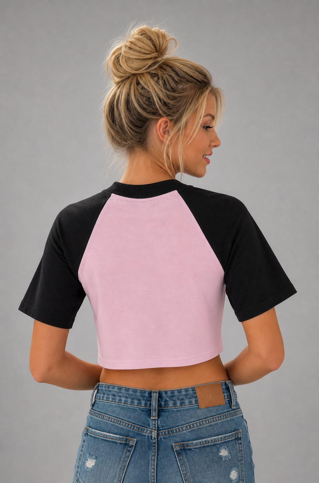Built Different Pink Crop T-Shirt