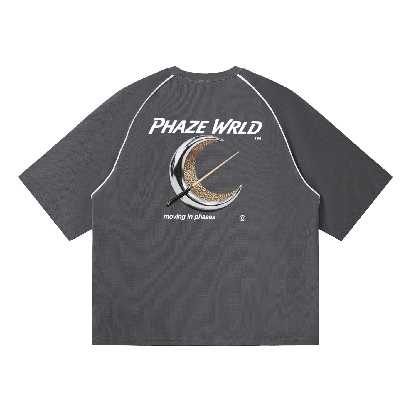 Phaze Wrld Snake Crescent Raglan Contrast T-Shirt