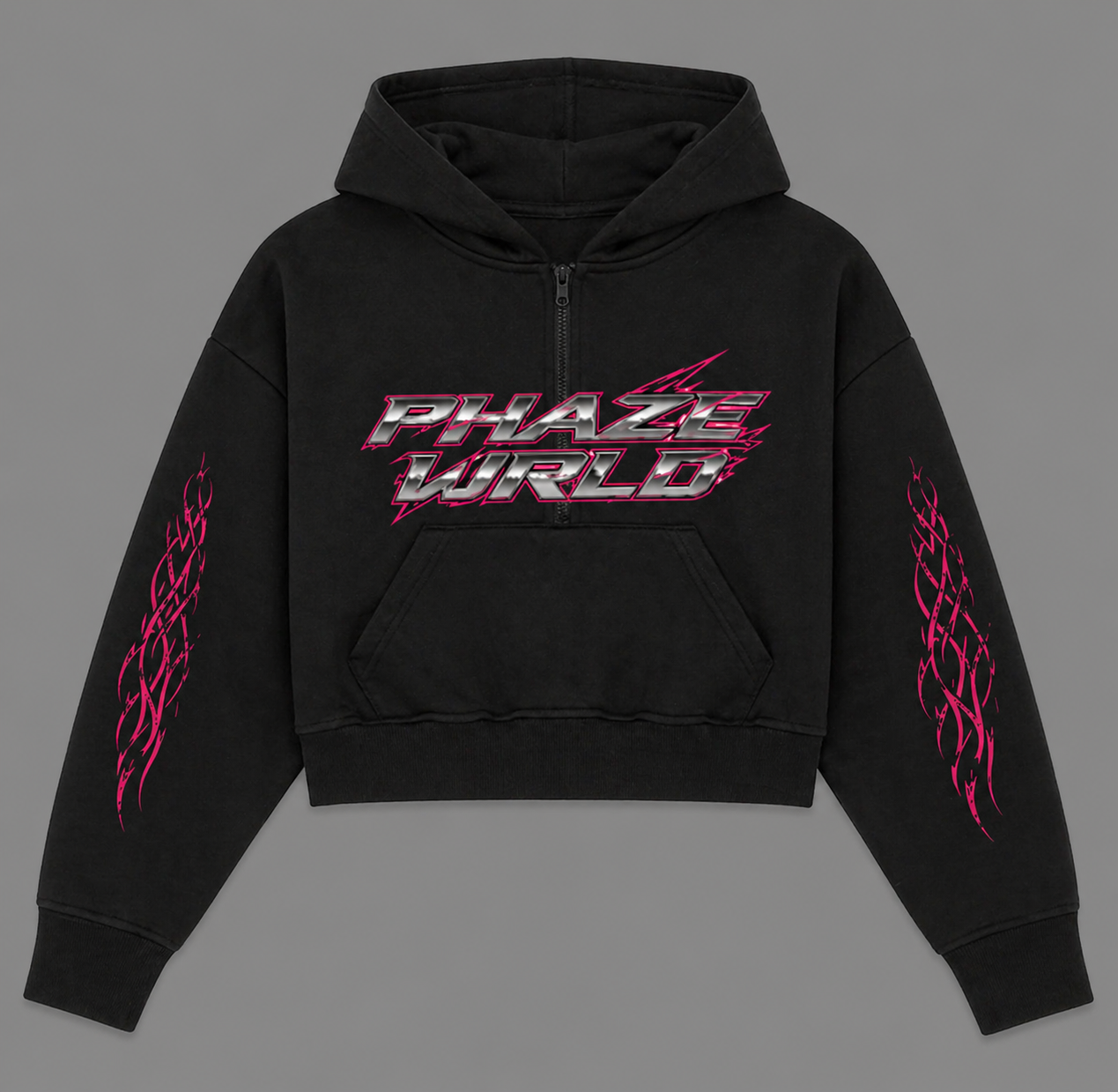 Phaze Wrld Velocity Cropped Hoodie