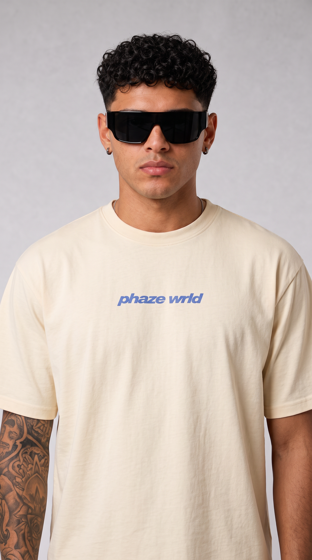 Movement Tee Blue Curved Script