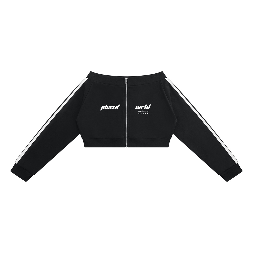 Forever Black Full Zip Hoodie