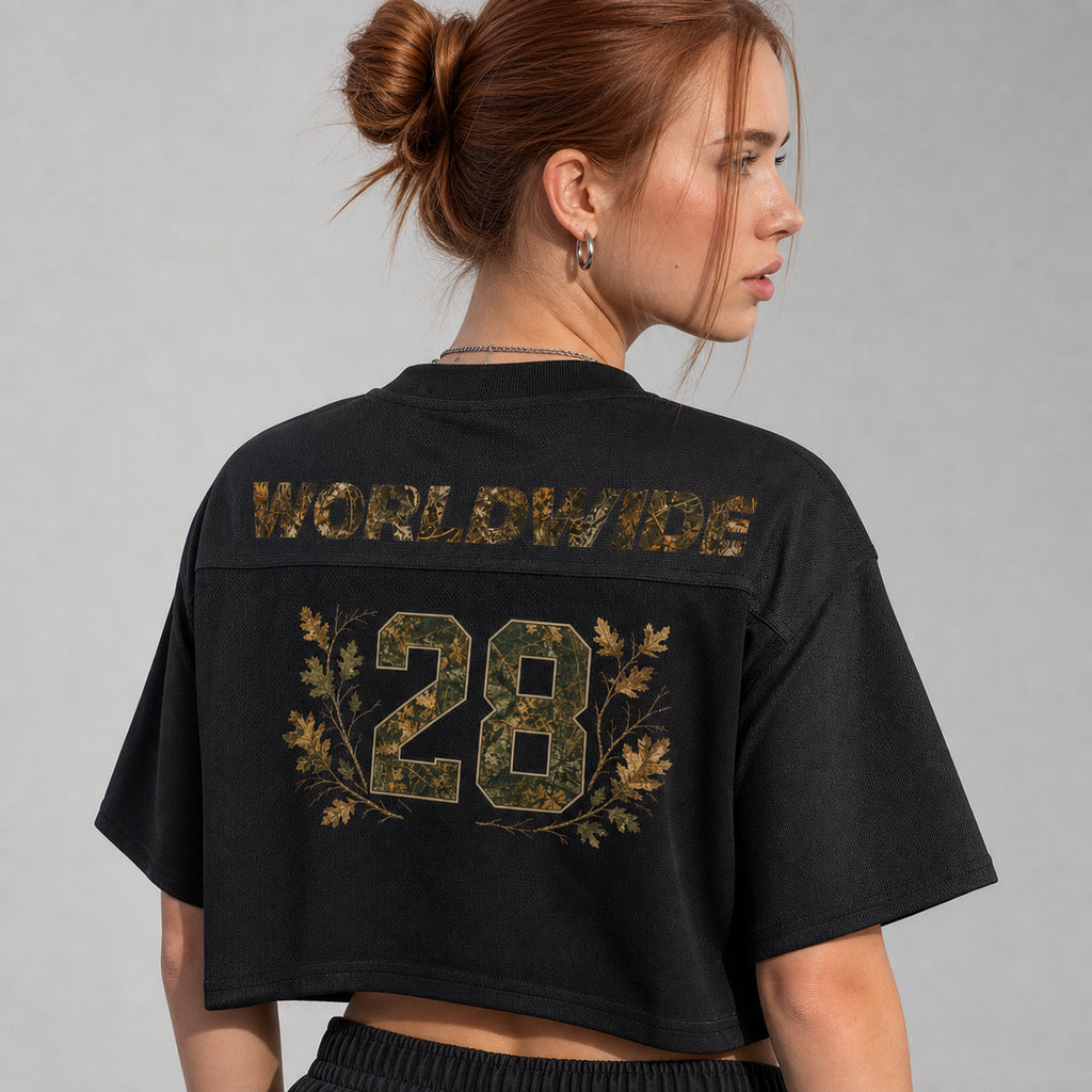 Cropped Camo Black Jersey