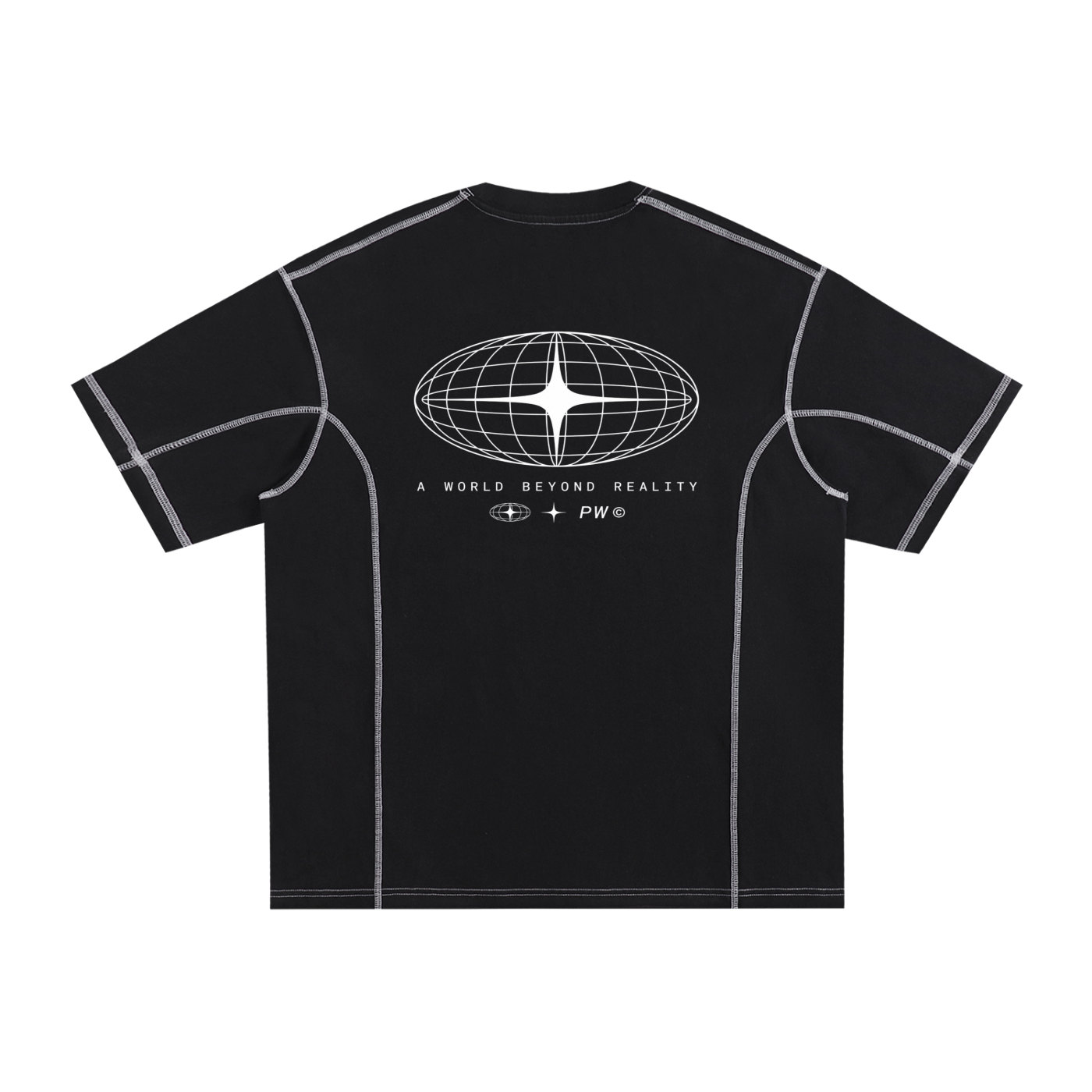 Streetwear Contrast-Stitched Cotton T-Shirt