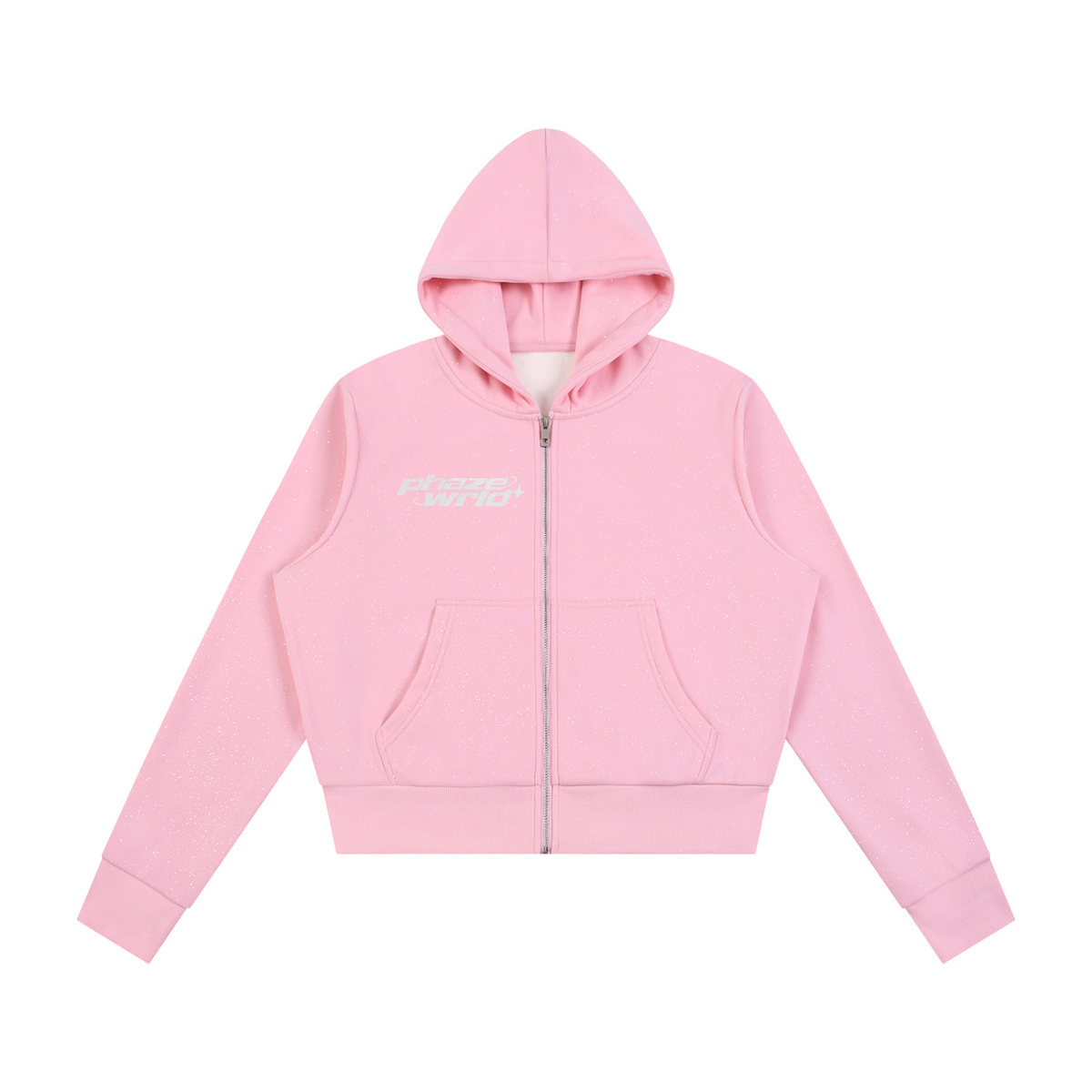 Sparkles Fleece Full Zip Hoodie - Pink