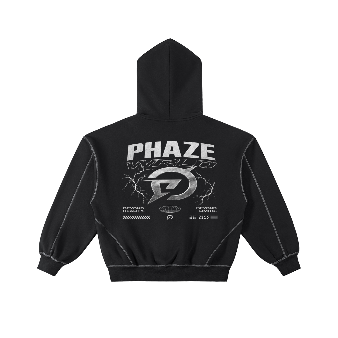 PHAZE WRLD Beyond Limits Zip Black Hoodie