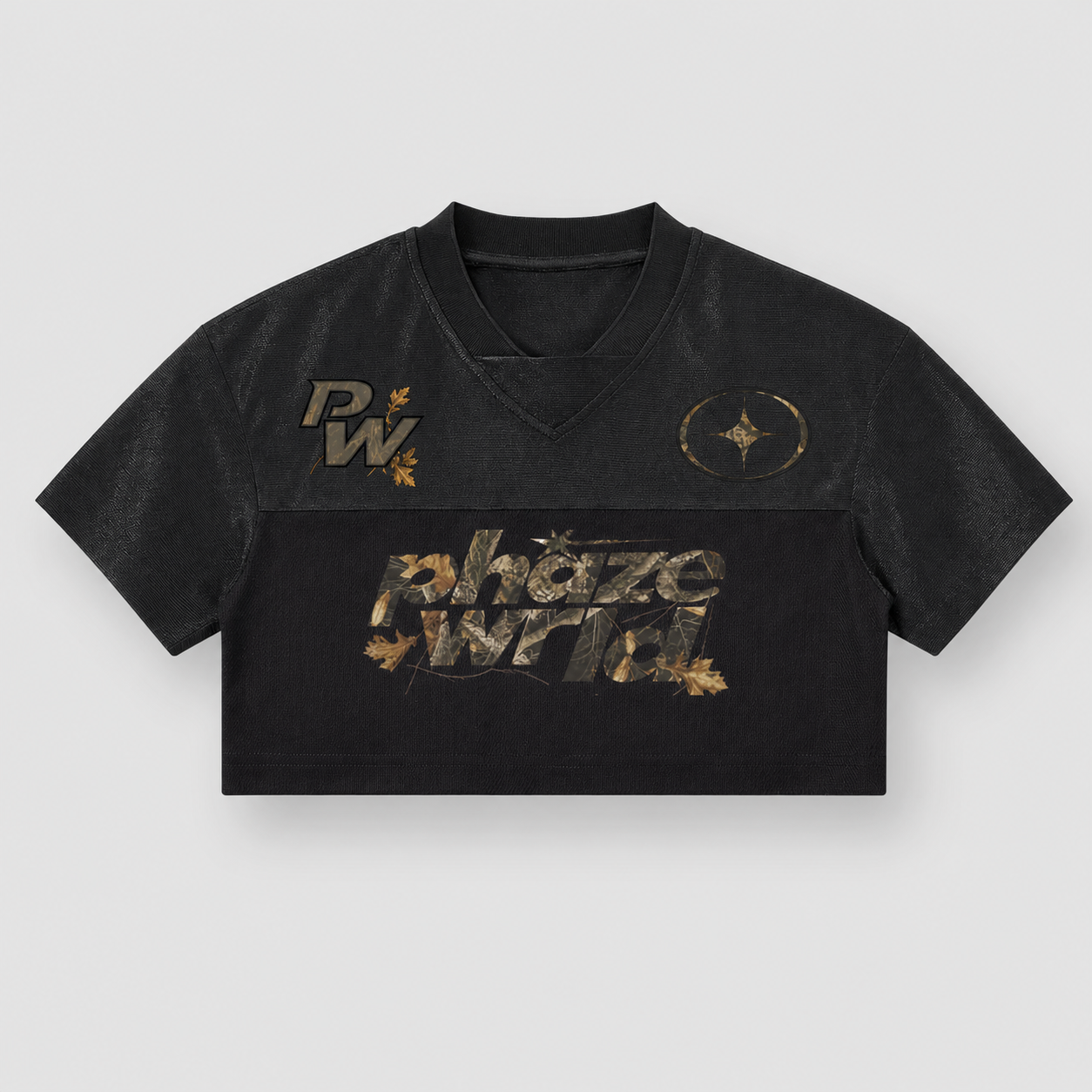 Cropped Camo Black Jersey