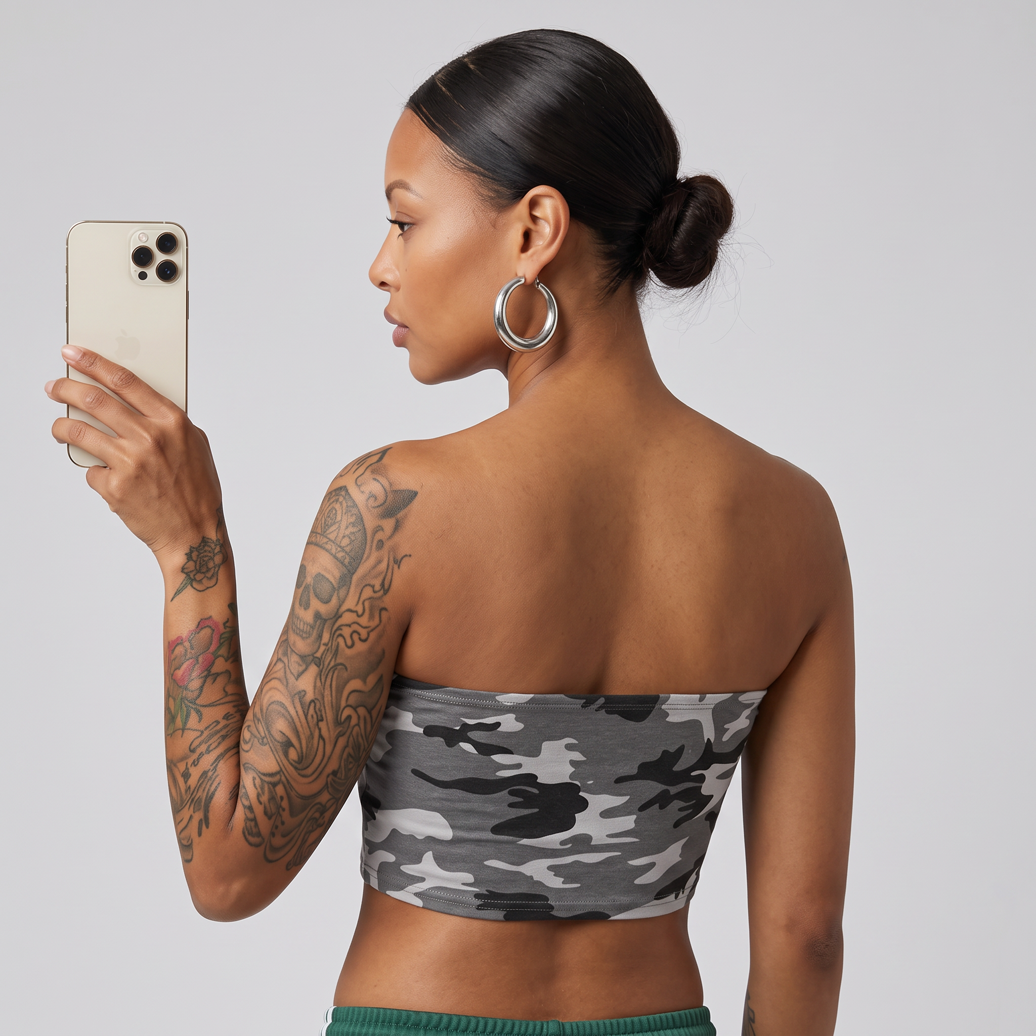 Camo Cropped Tube Top