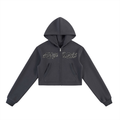 Phaze Wrld Scripted Zip Hoodie - Gray