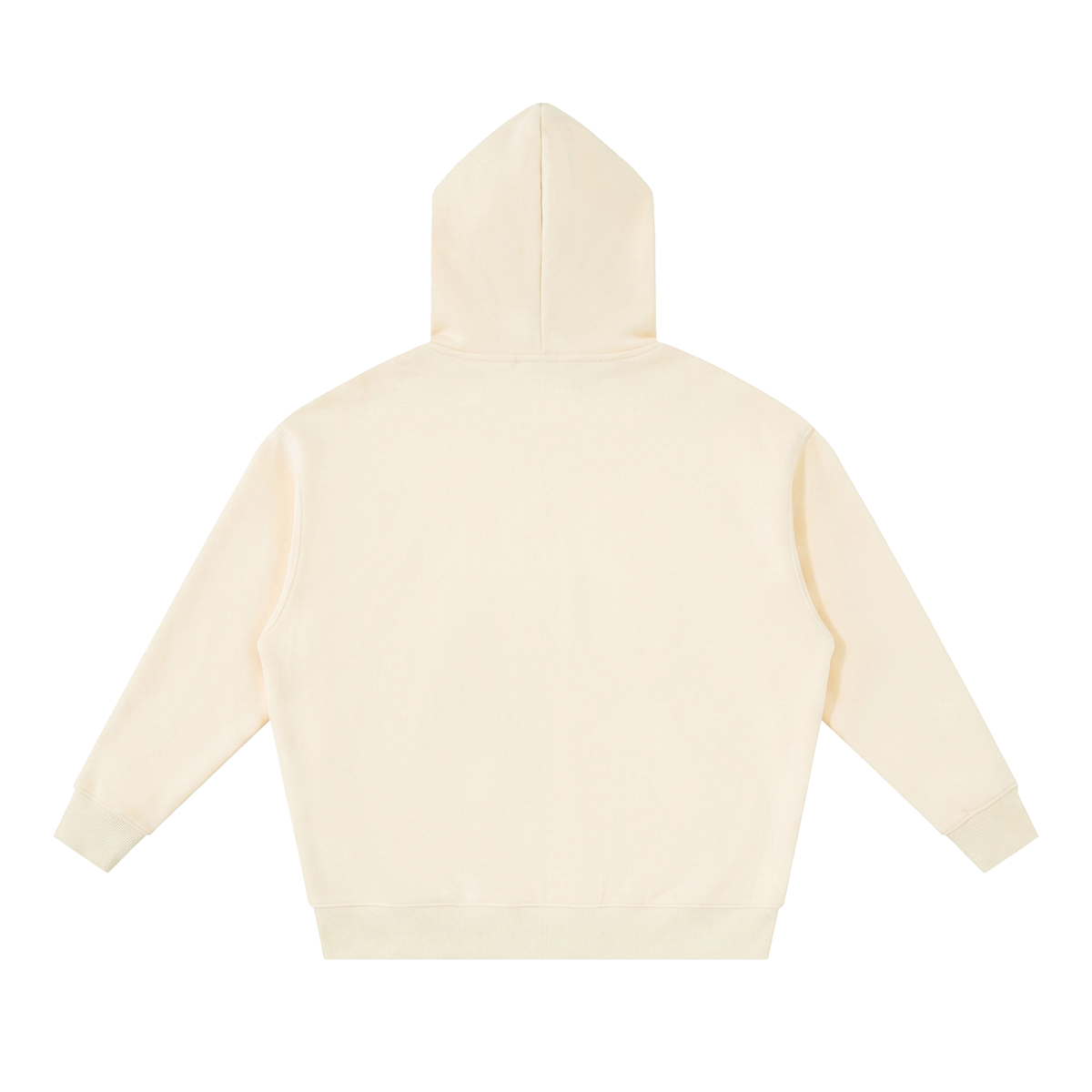 Essential Zip Oversized Hoodie — Cream