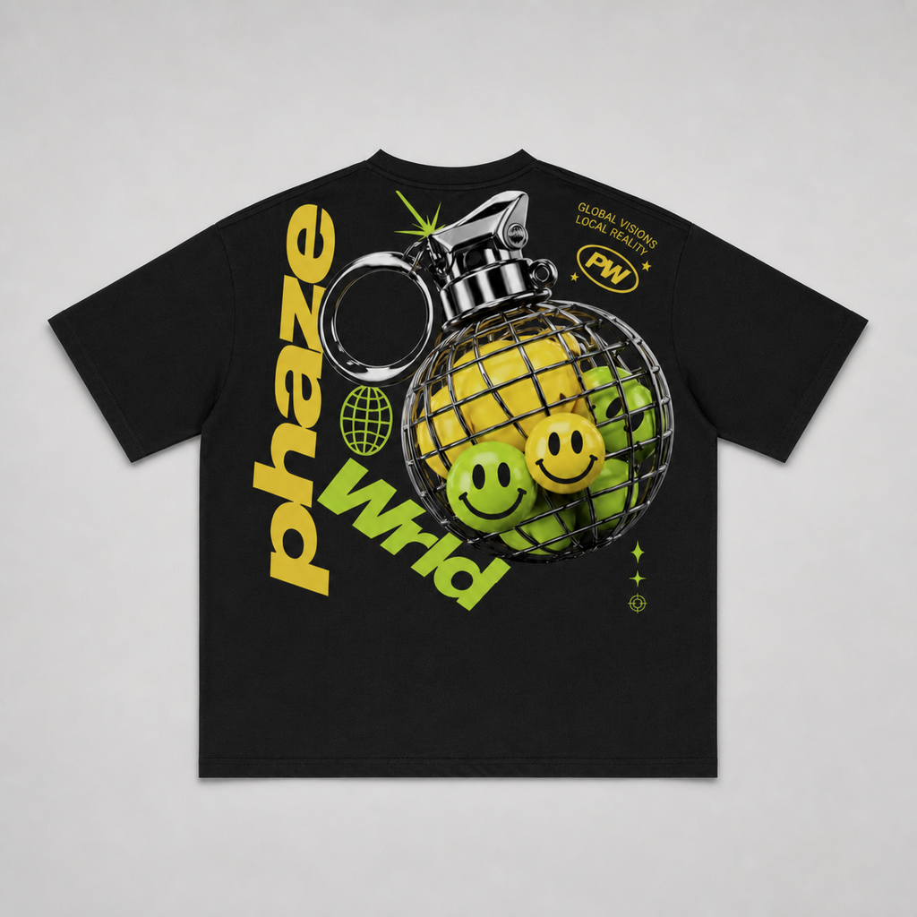 Danger Vibe Smiley Graphic T-Shirt