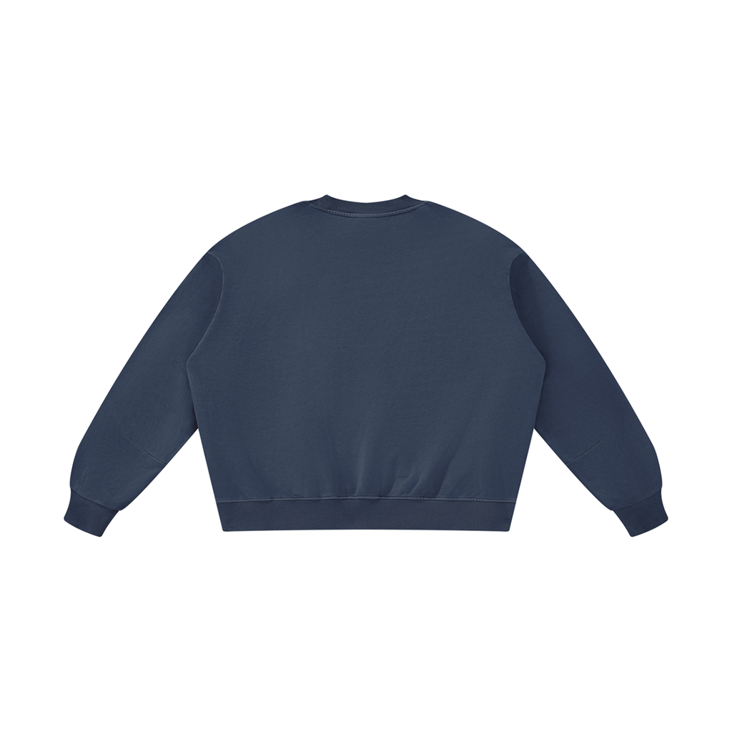 Scripted Navy Vintage Sweatshirt