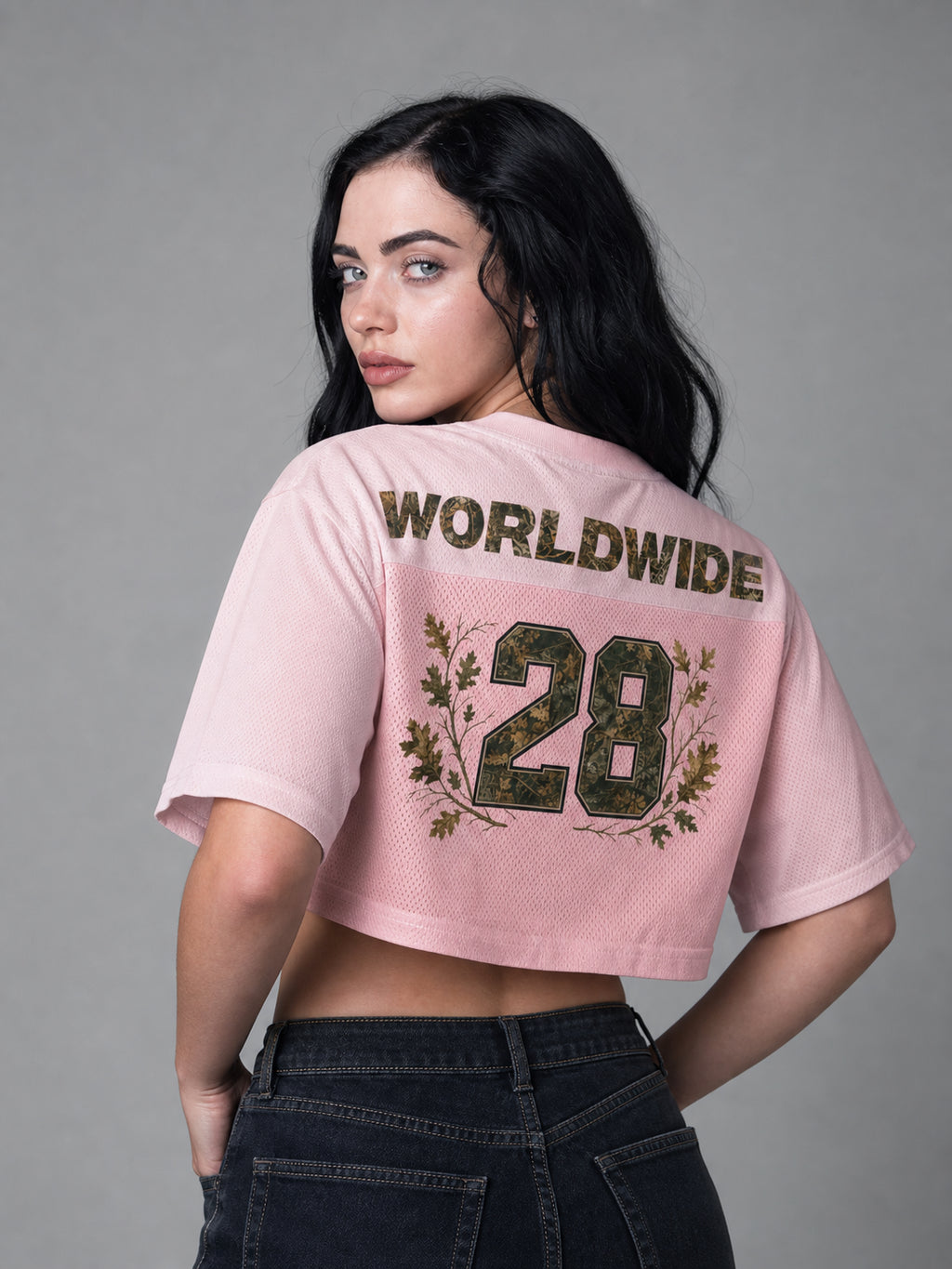 Cropped Camo Pink Jersey