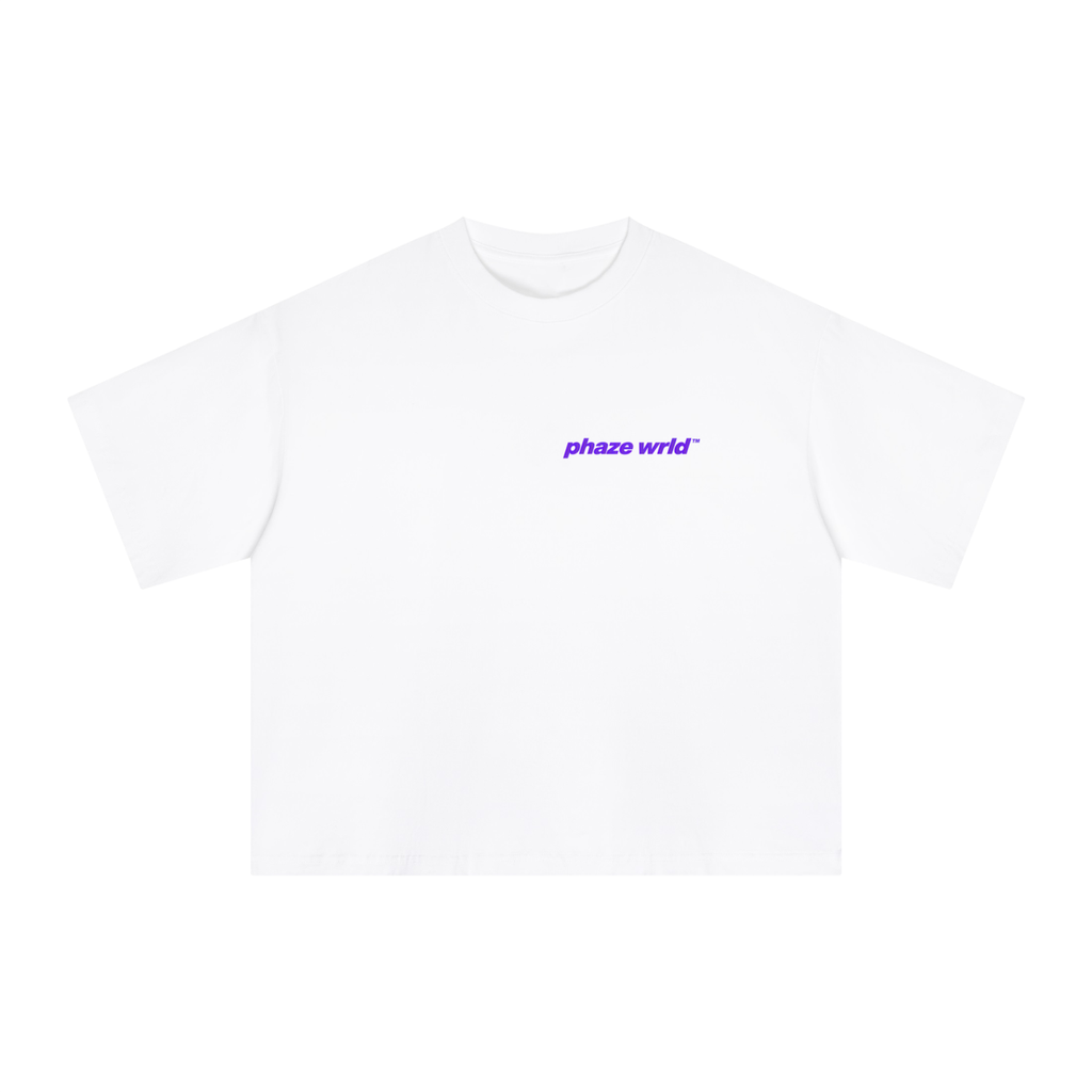 Phaze Wrld Lunar Dream Purple Smoke Boxy Tee