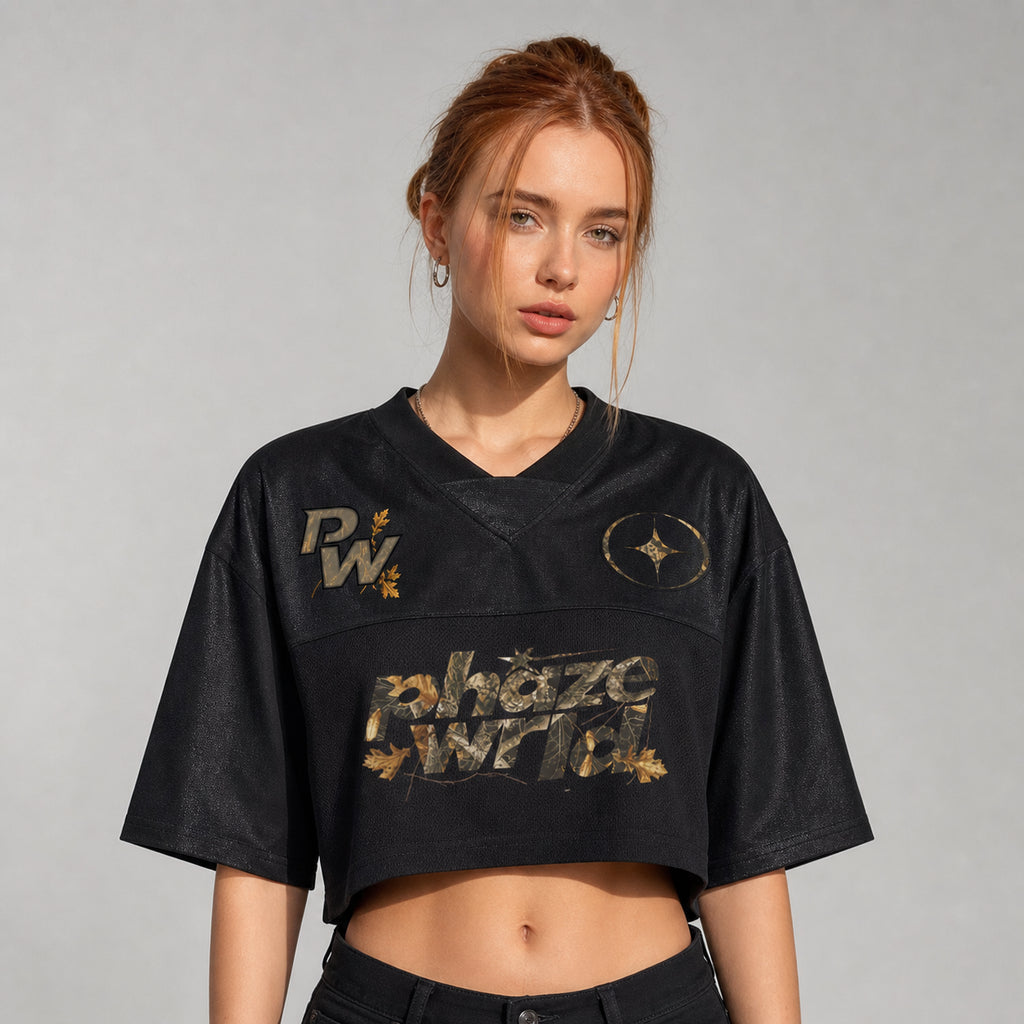 Cropped Camo Black Jersey