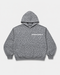 Leopard Light Gray Waffle Full Zip Hoodie