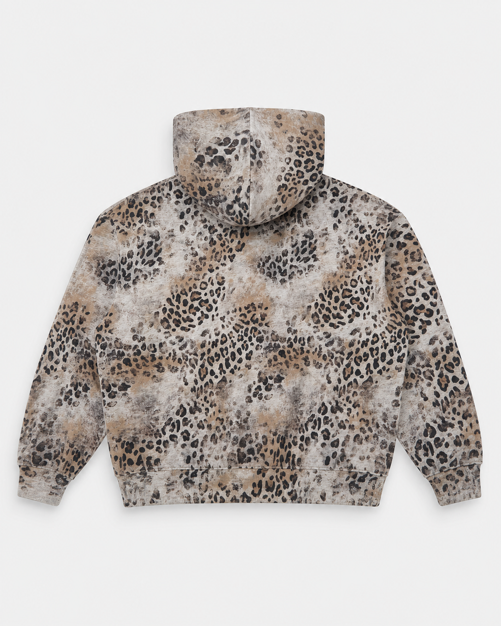Vintage Apricot Leopard Full Zip Hoodie