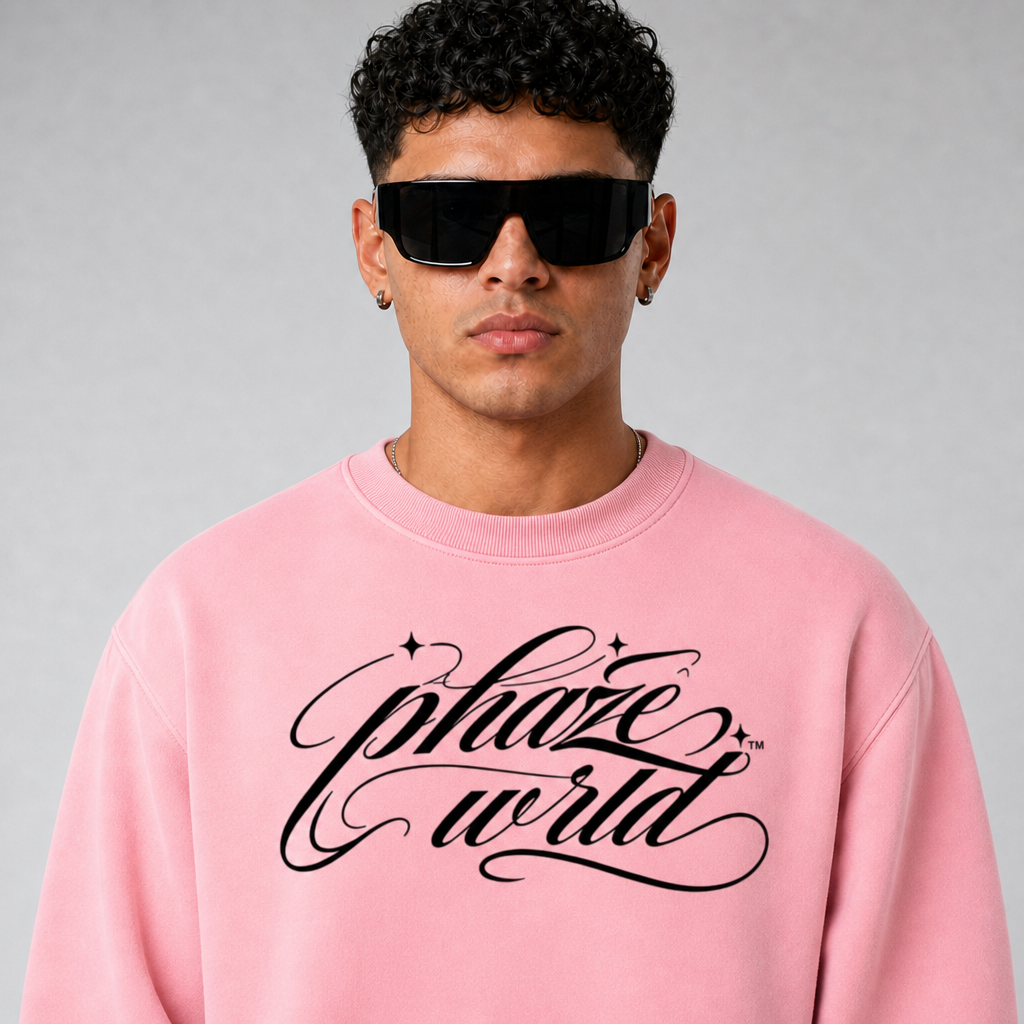 Scripted Pink Vintage Sweatshirt