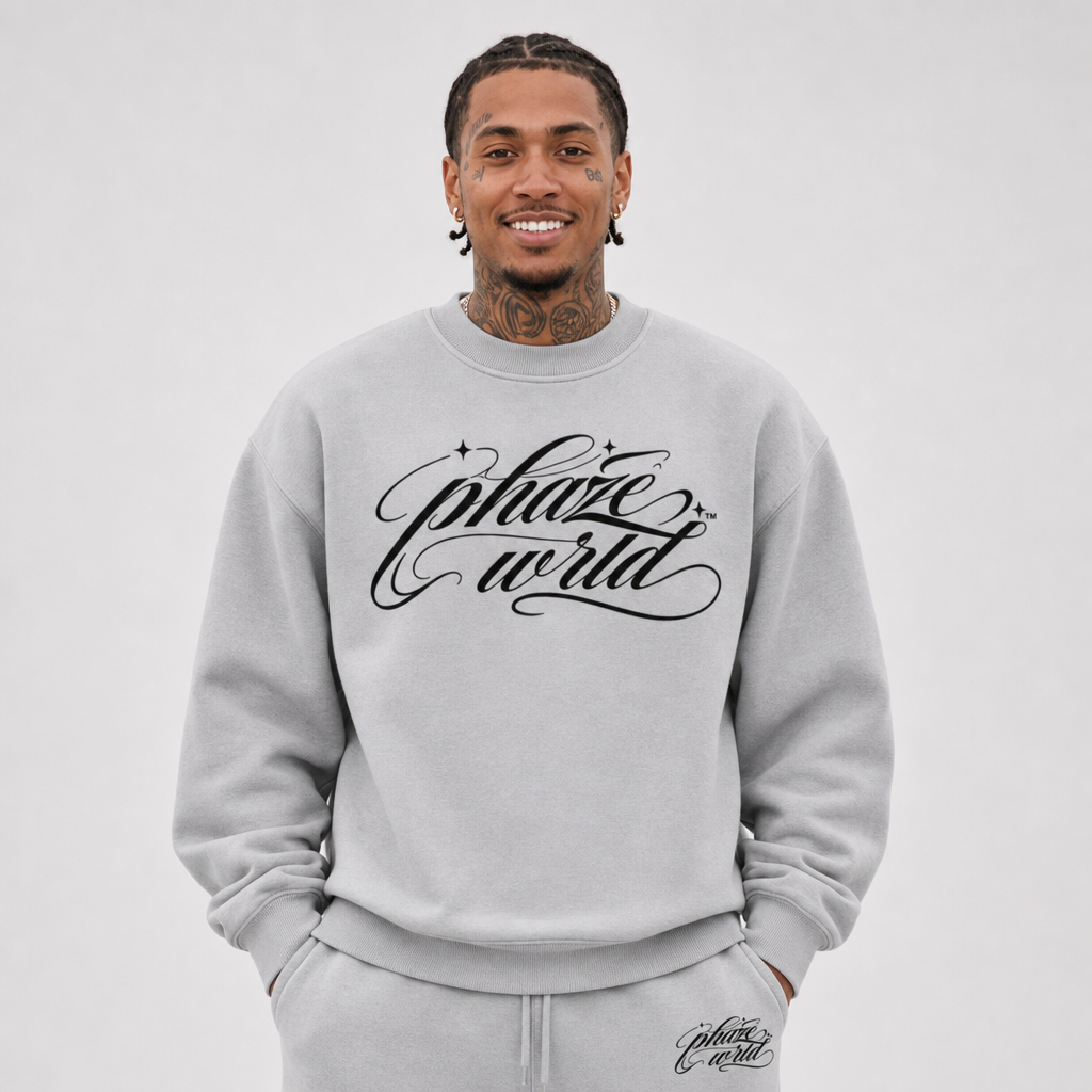 Scripted Gray Vintage Sweatshirt