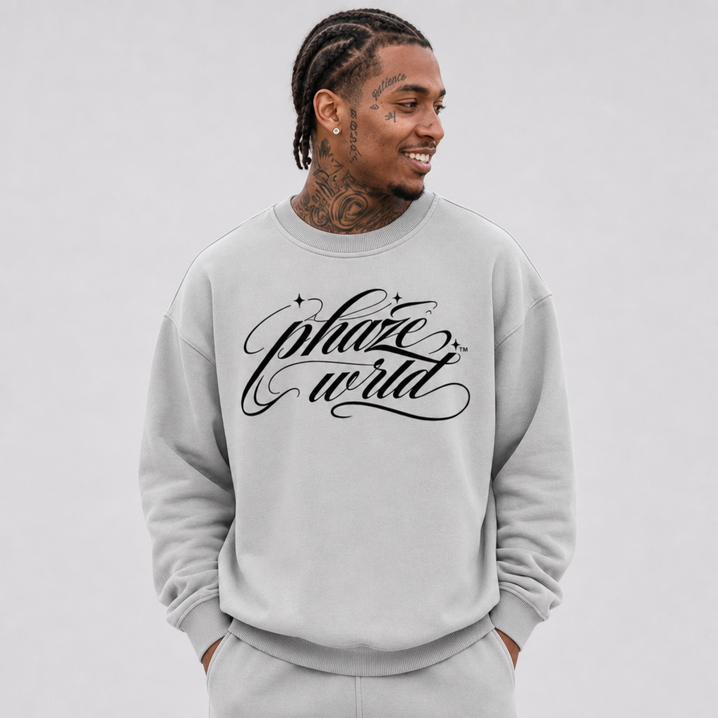Scripted Gray Vintage Sweatshirt
