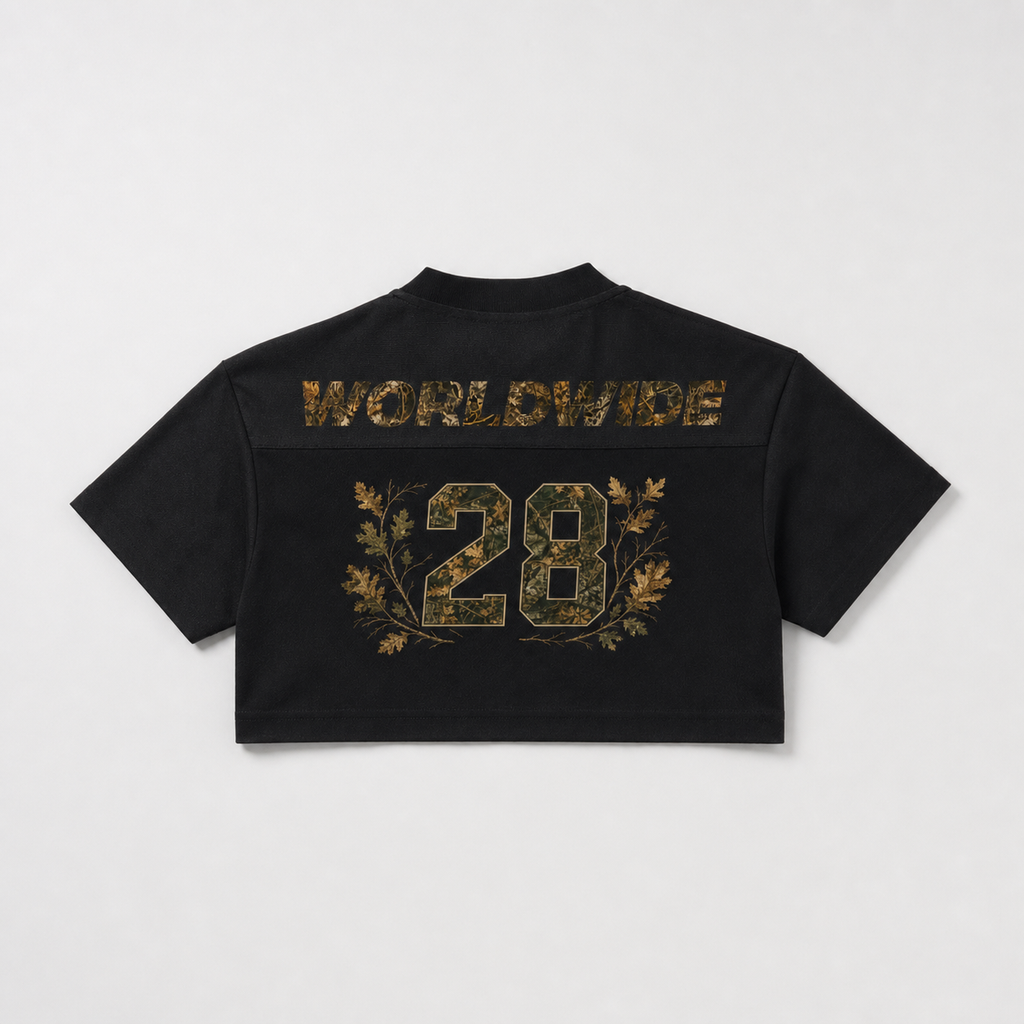 Cropped Camo Black Jersey