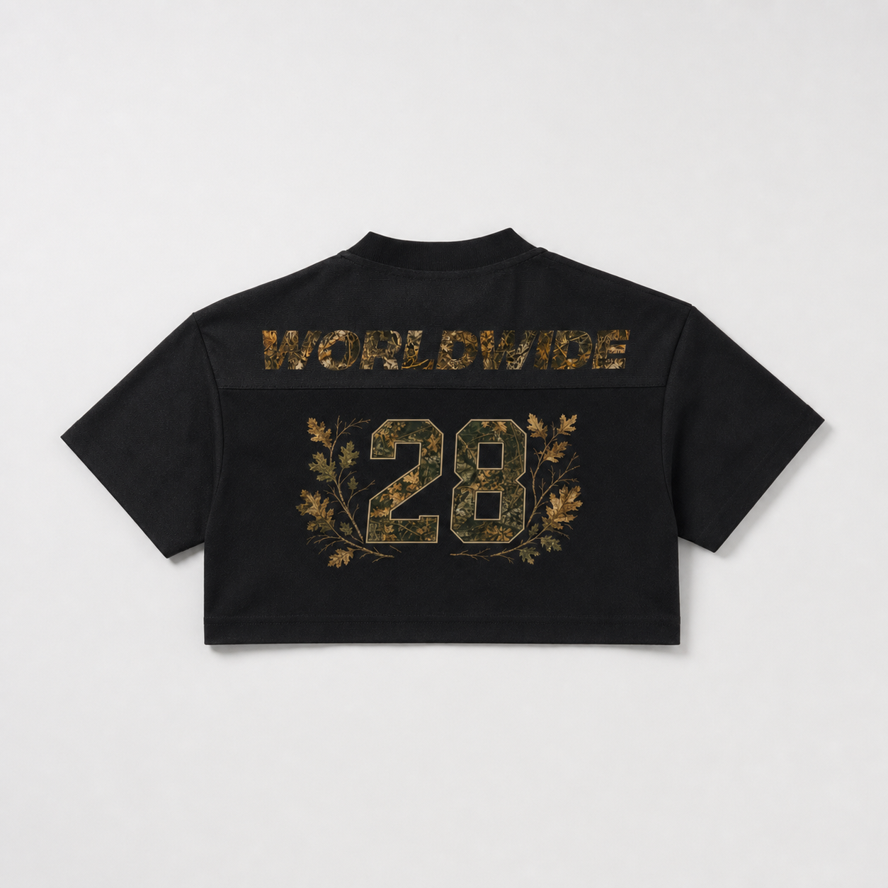 Cropped Camo Black Jersey