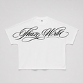 Scripted White Batwing Sleeve T-shirt