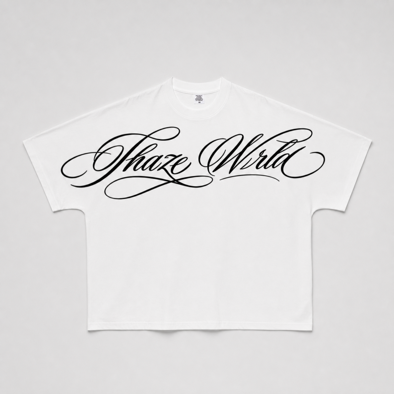 Scripted White Batwing Sleeve T-shirt