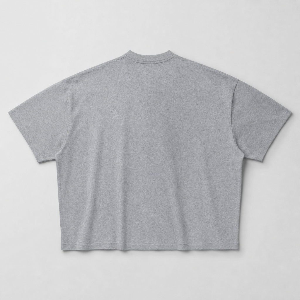 Scripted Gray Batwing Sleeve T-shirt