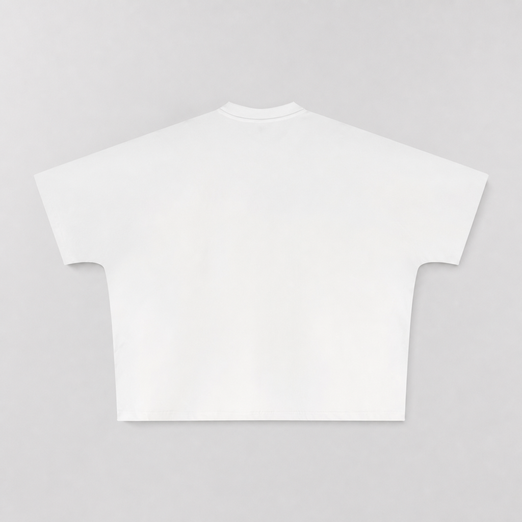 Scripted White Batwing Sleeve T-shirt
