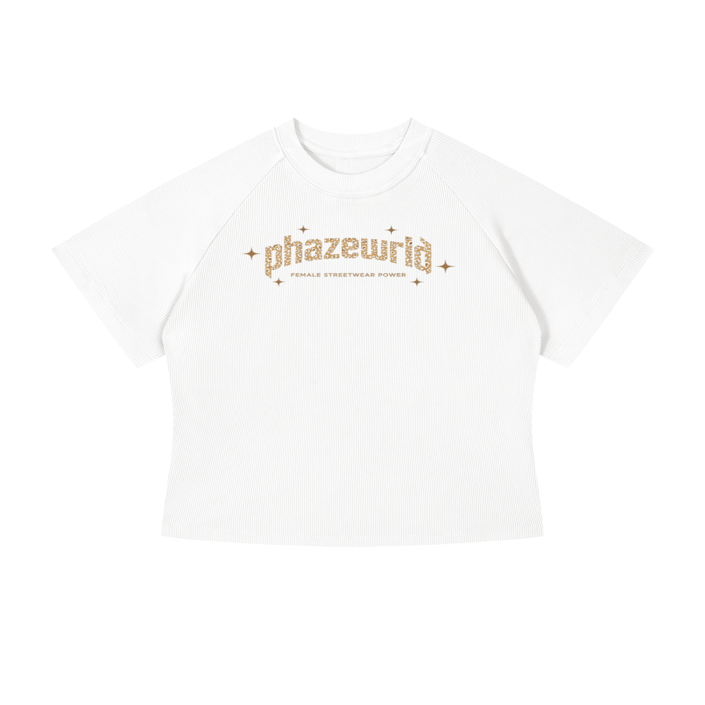 Phaze Wrld Mineral Wash Crop T-Shirt - White