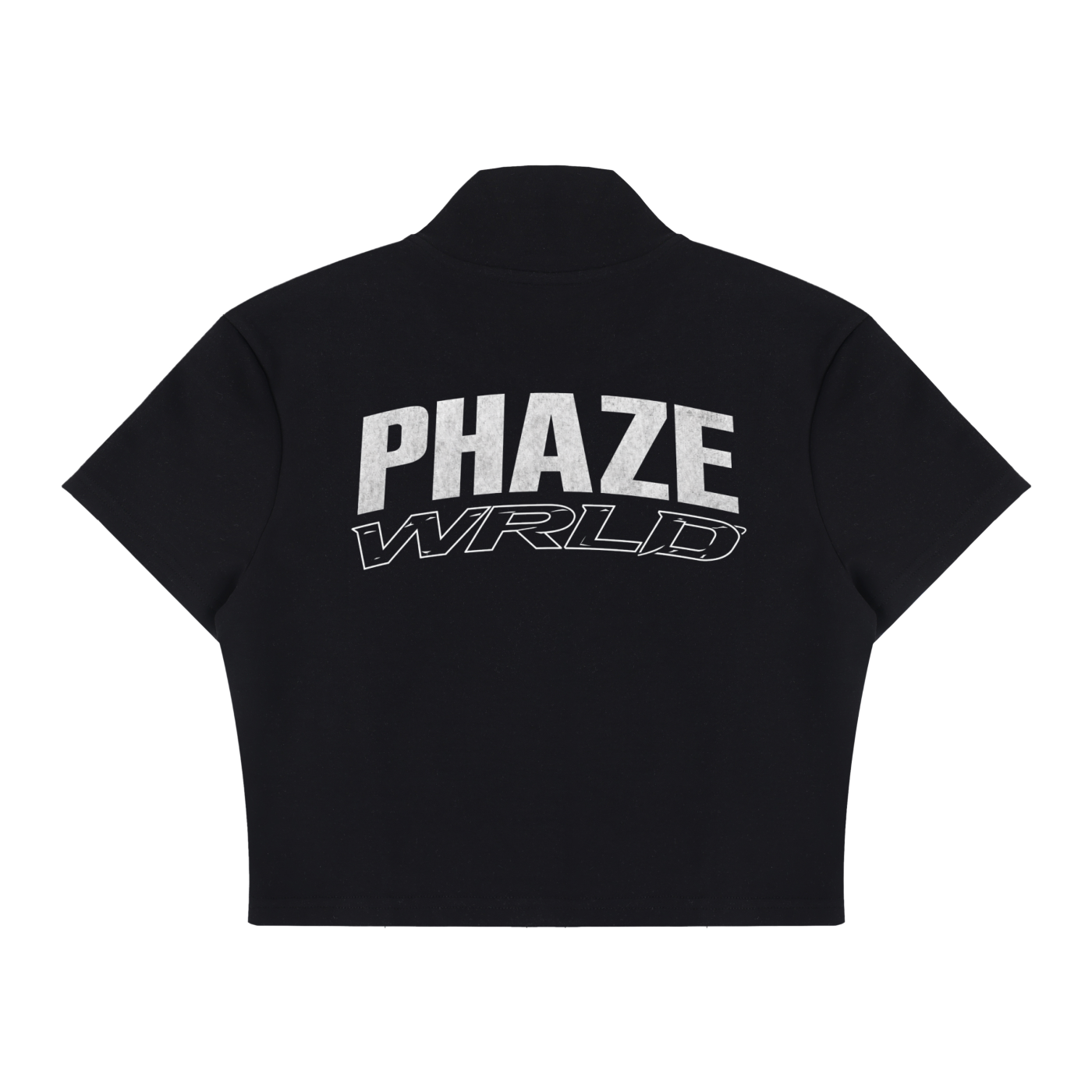Phaze Wrld Cropped Full Zip Short Sleeve T-Shirt