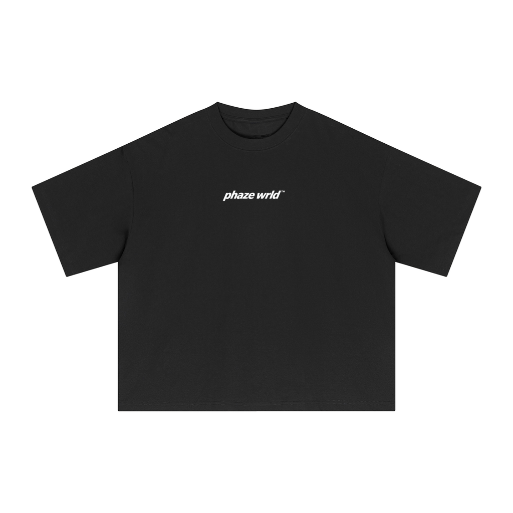 Phaze Wrld Chrome Purple Rose Boxy Graphic Tee