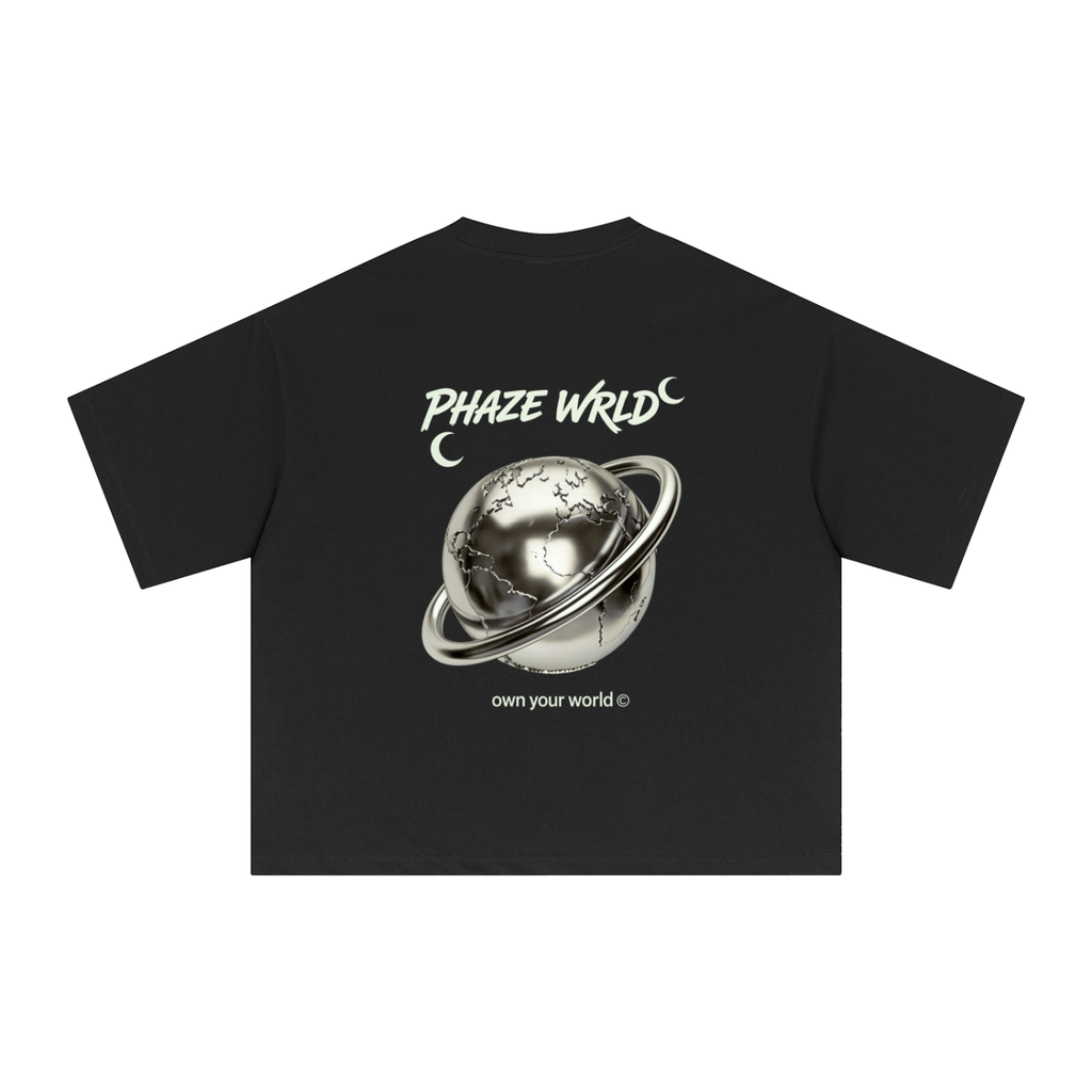 Phaze Wrld Chrome Globe Tee – Black