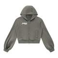 Vintage Wash Dark Gray Full Zip Hoodie