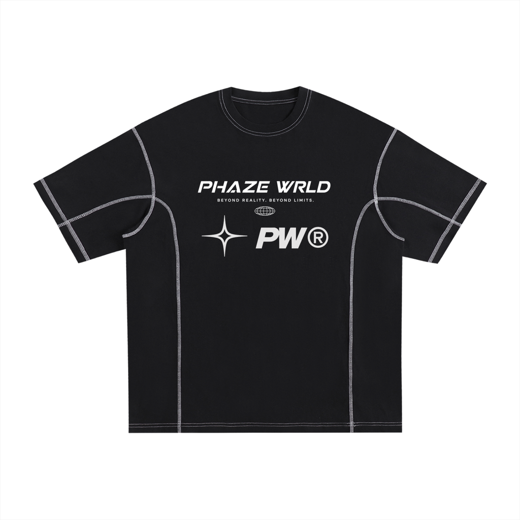 Streetwear Contrast-Stitched Cotton T-Shirt