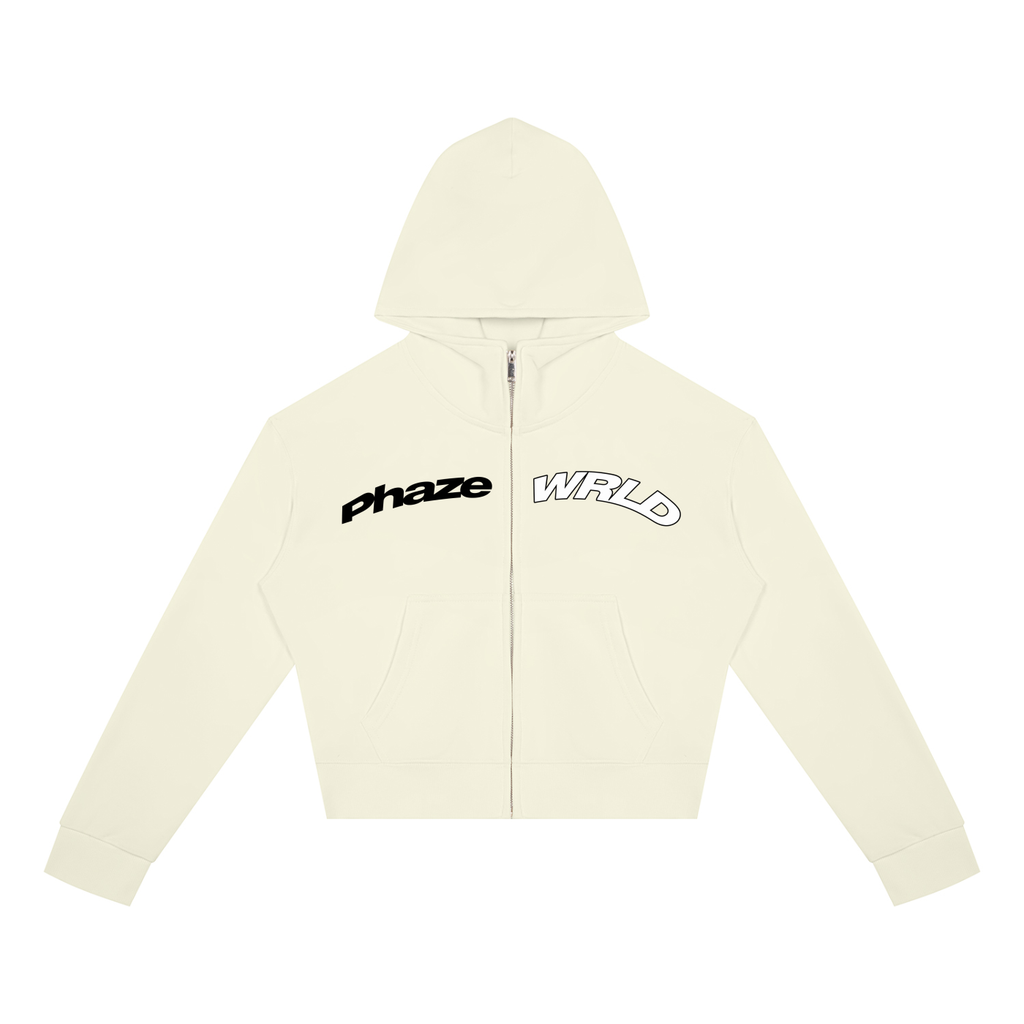 Women's Crop Full Zip Hoodie