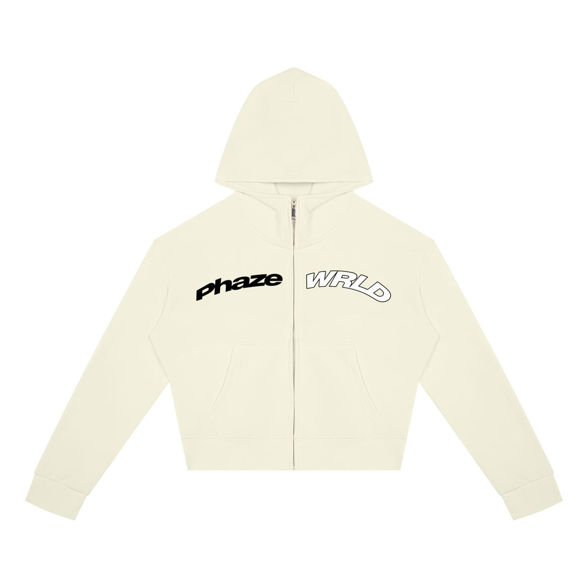 Women's Crop Full Zip Hoodie