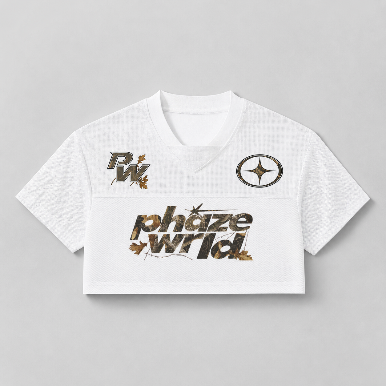 Cropped Camo White Jersey